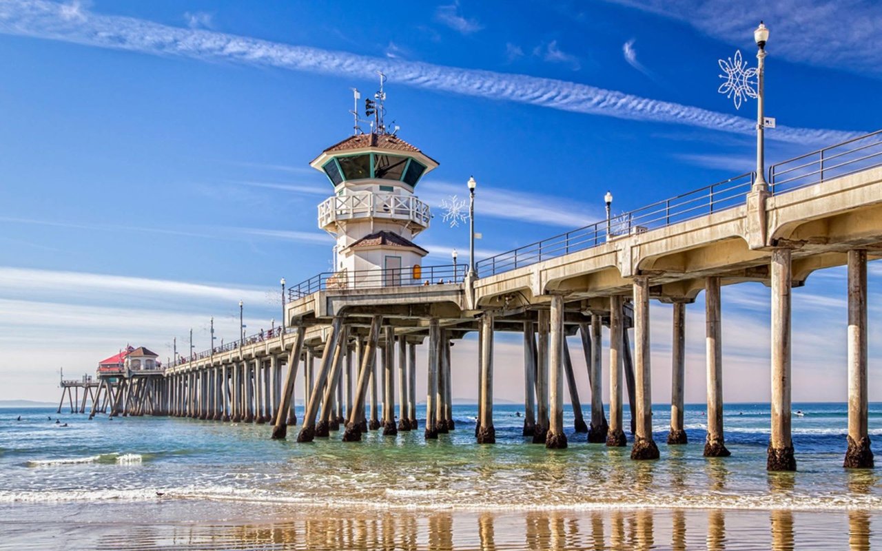 Aerial view of Huntington Beach Pier and coastline — Verso Homes neighborhood guide