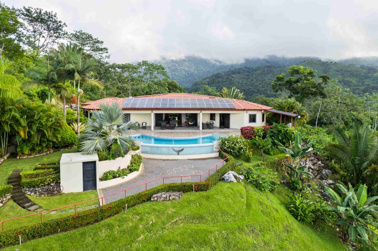 Luxurious Home with Great Outdoor Living Space and Incredible Panoramic Valley & Ocean Views in Chontales near Ojochal Costa Rica