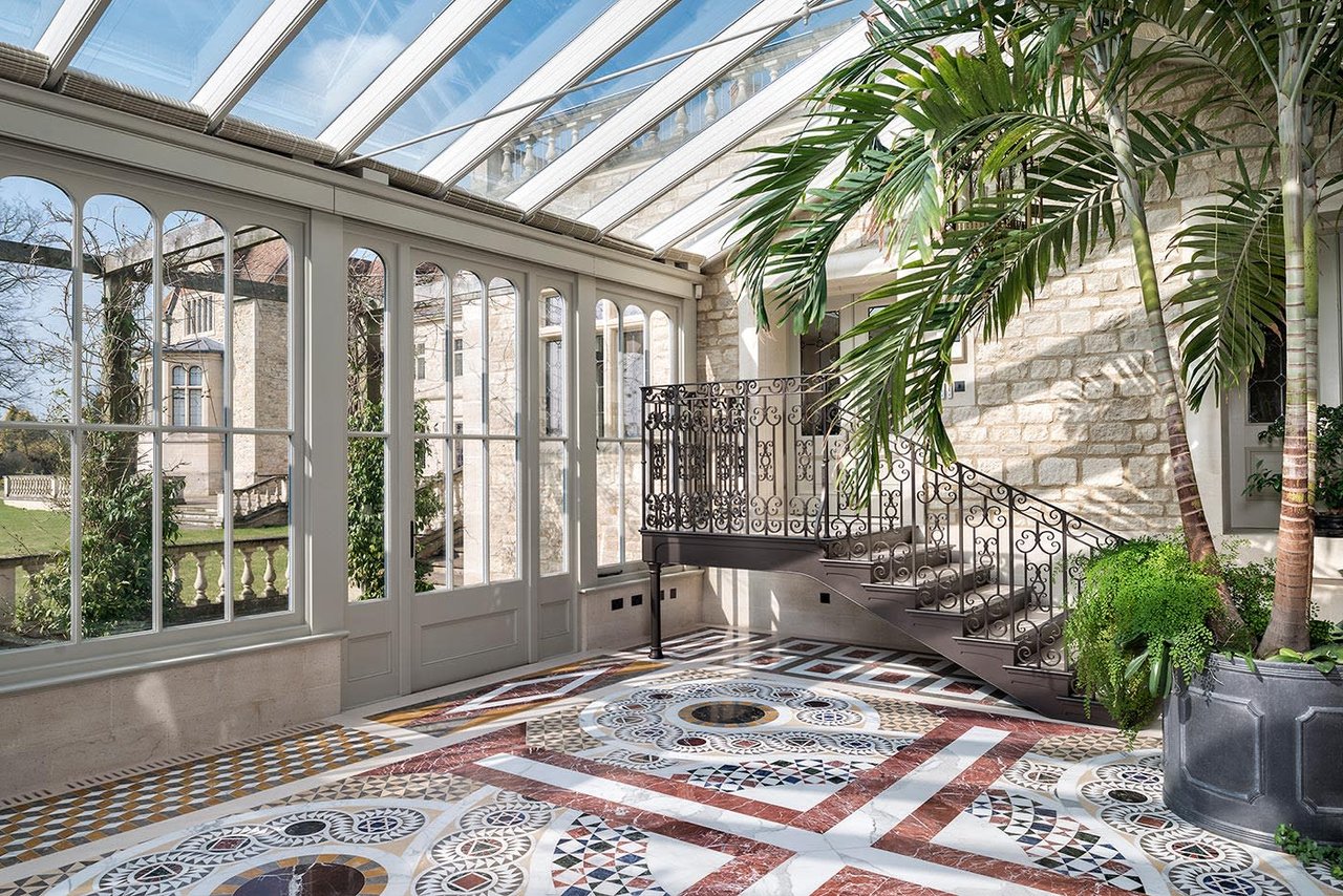 Conservatory orangery cosmati albanian marble