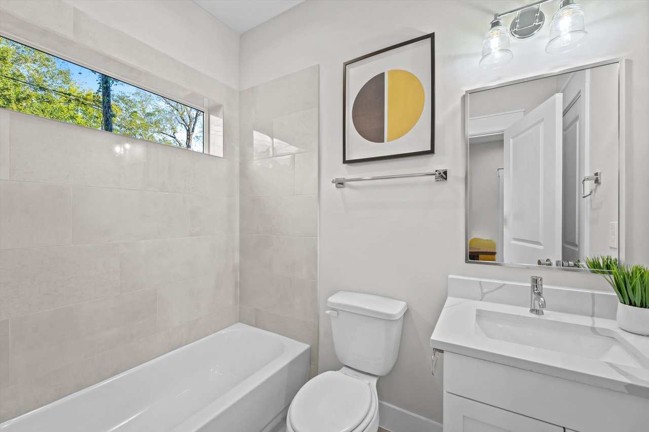 guest bathroom at a Donovan Heights home 