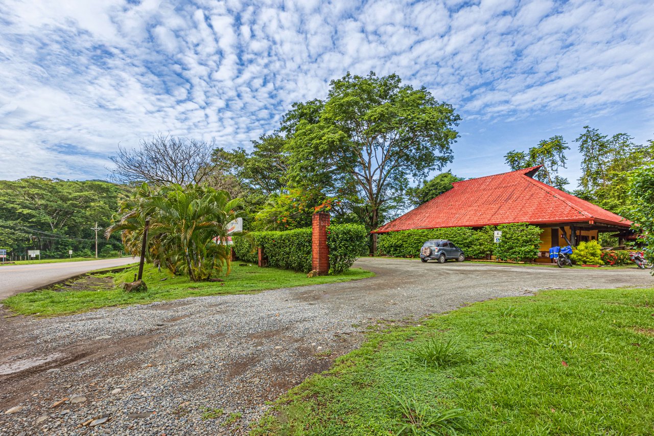 10-Acre Uvita Commercial Property with Existing Hotel & Highway Frontage – Development Potential Near the Beach