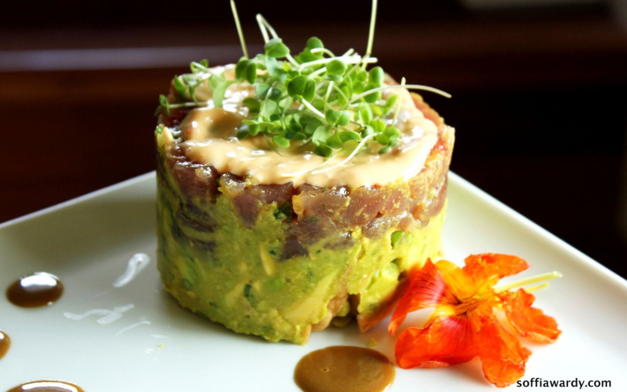 Ahi Poke Stack with Avocado Salsa