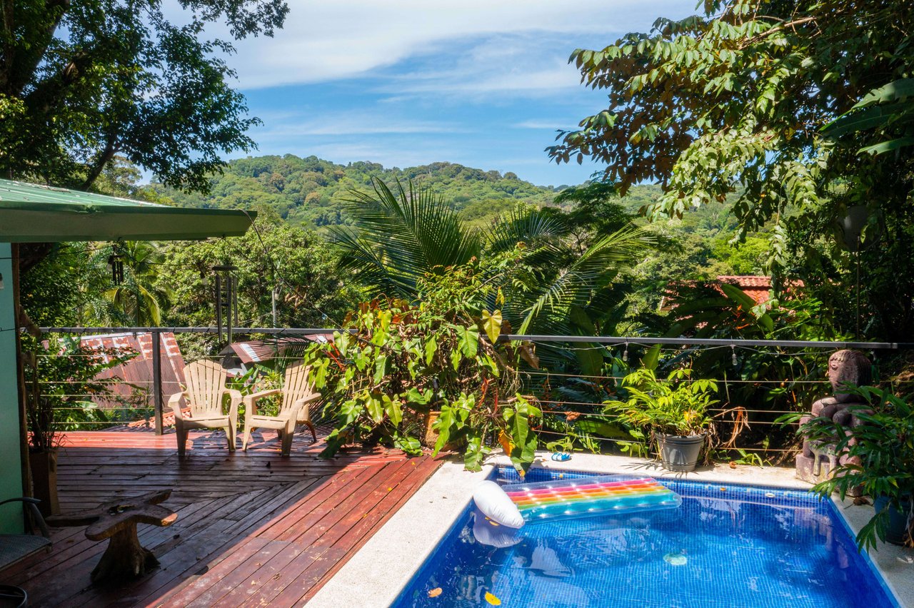 Artistic river home in the rainforest