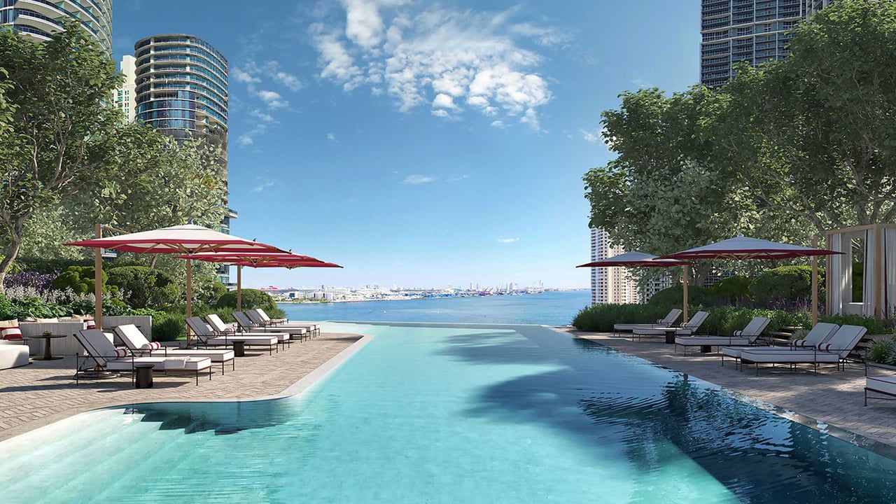 baccarat amenities swimming pool with bayview