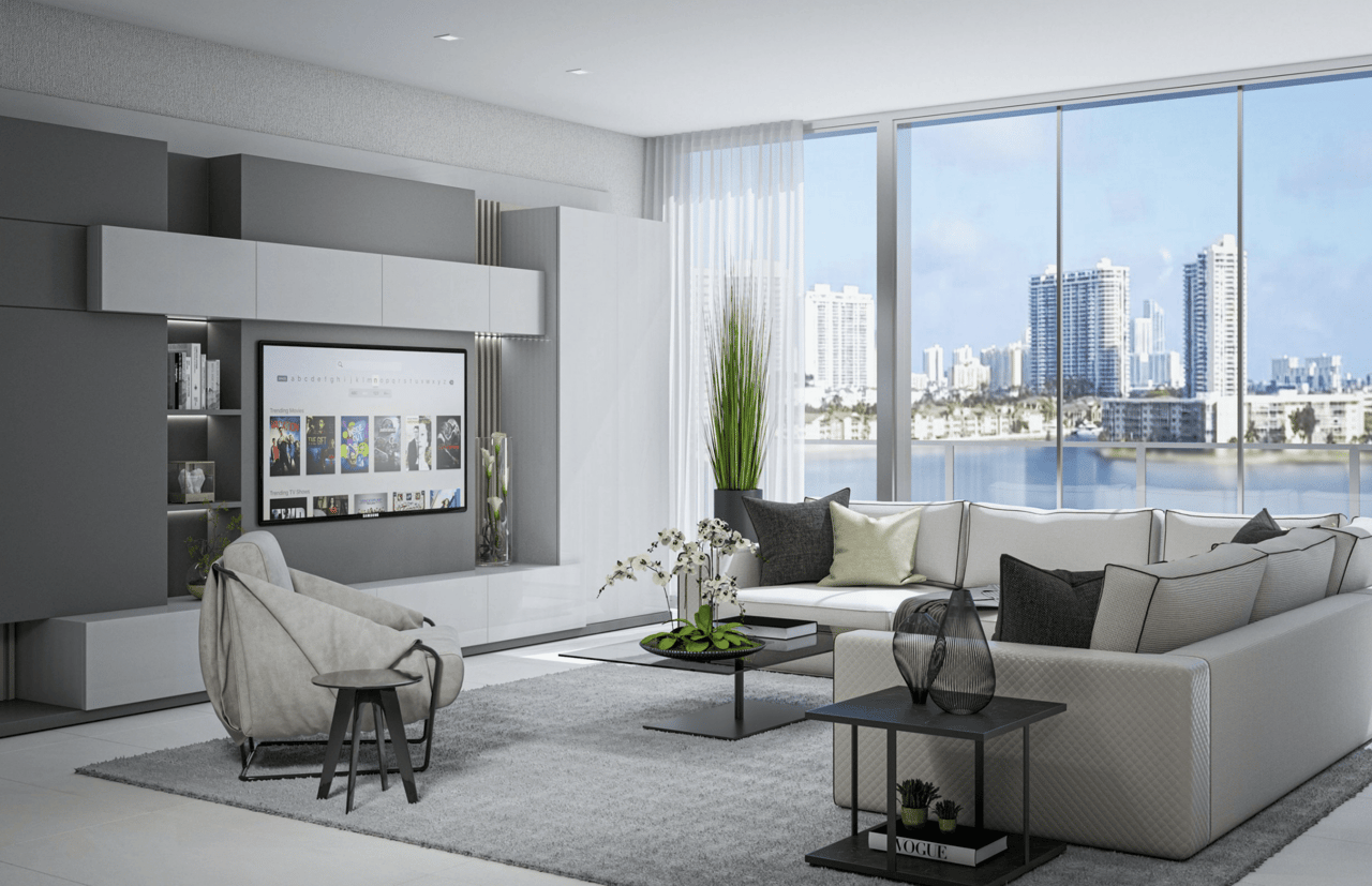 Tal Aventura living room with panoramic views