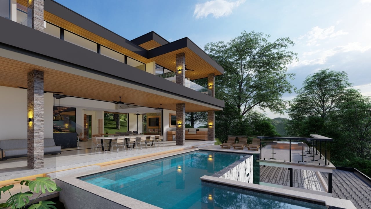 Architectural Oceanview Estate, Dominical, Puntarenas