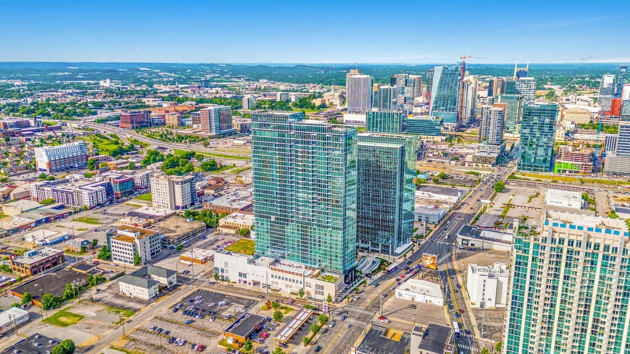 Broadwest Condos, Midtown Nashville, luxury high-rise featuring panoramic city views, modern amenities, and upscale living spaces.