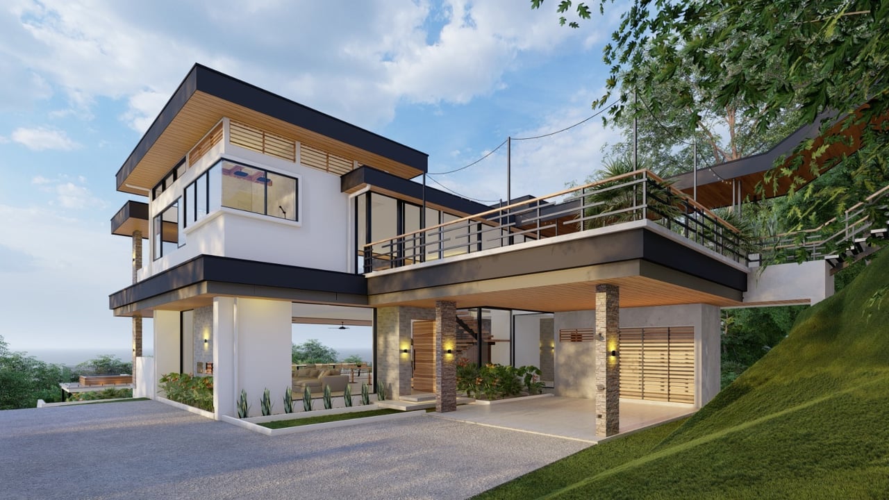 Architectural Oceanview Estate, Dominical, Puntarenas