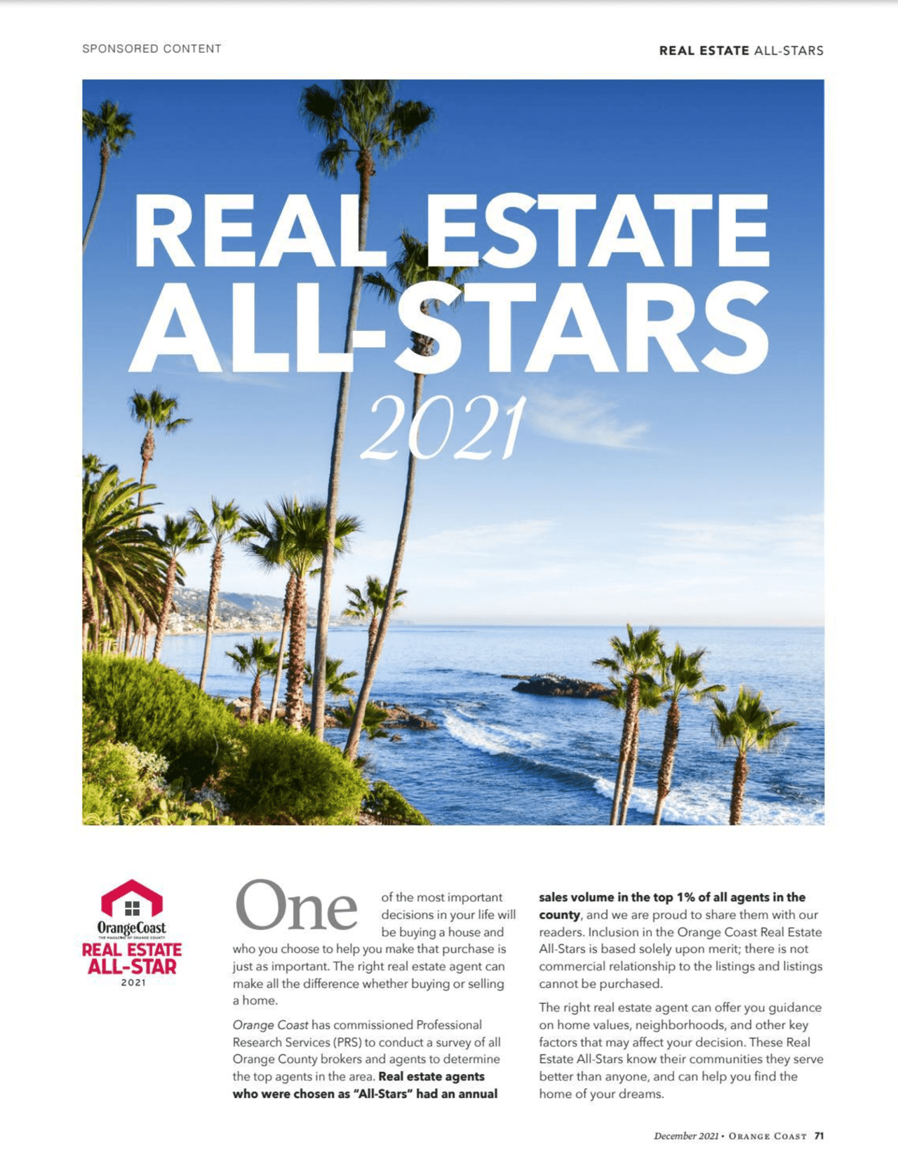 Chris Kwon Named Orange County Real Estate All Star for Second Year in a Row