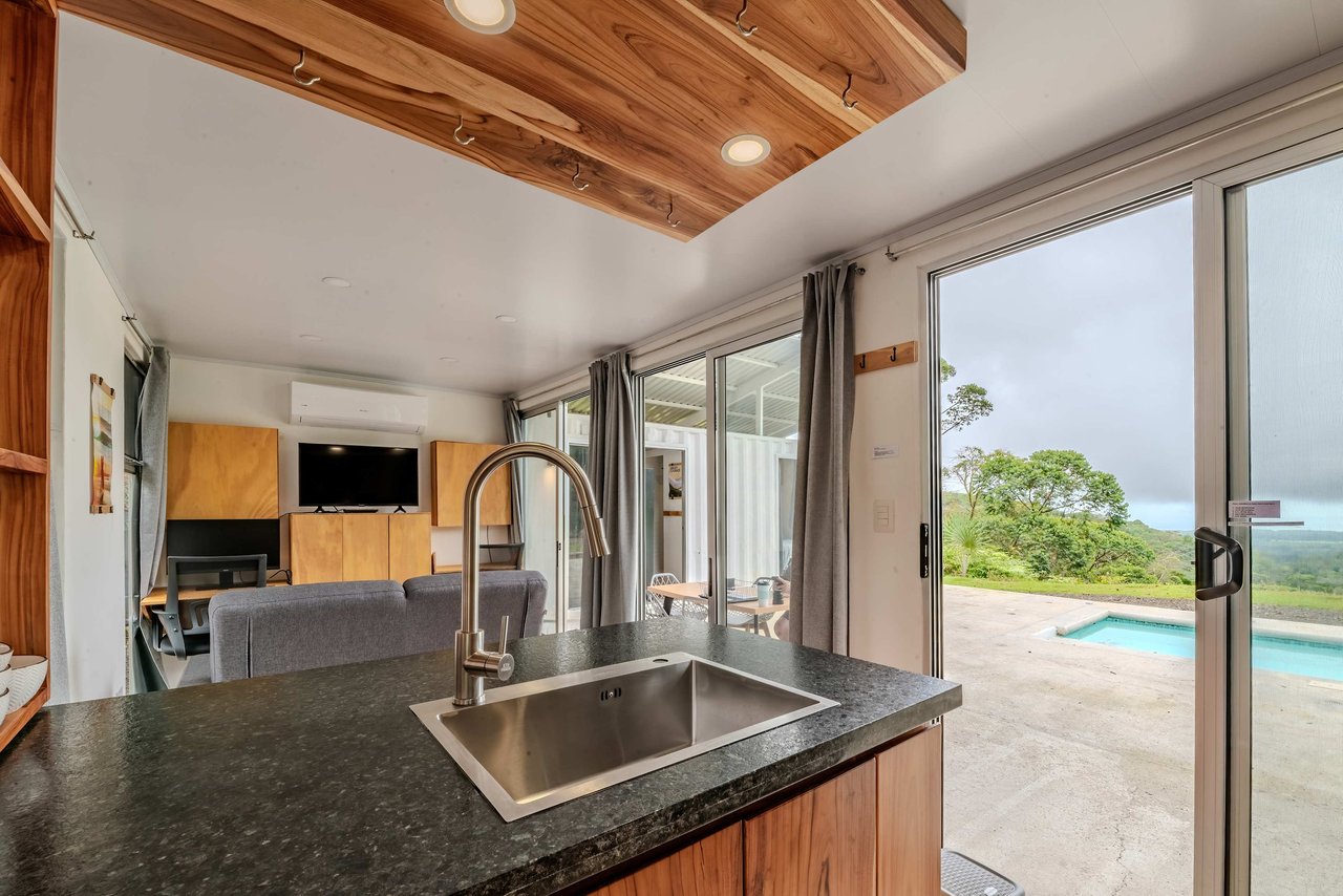 Ocean View Home in Portasol, 2 Bed, 1 Bath, Pool, Private Waterfall & Extra Building Site