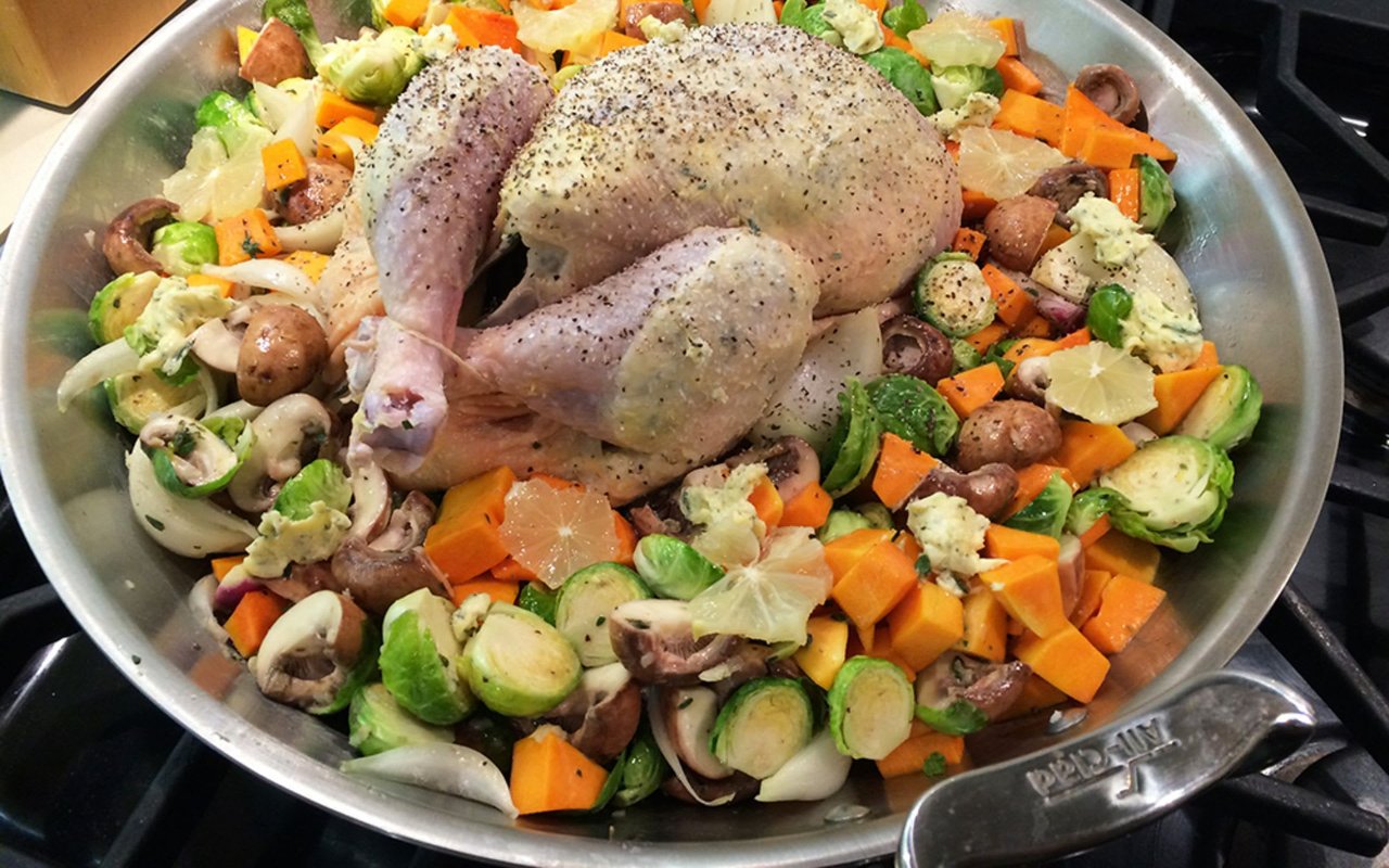 Chicken Roasted with Winter Vegetables