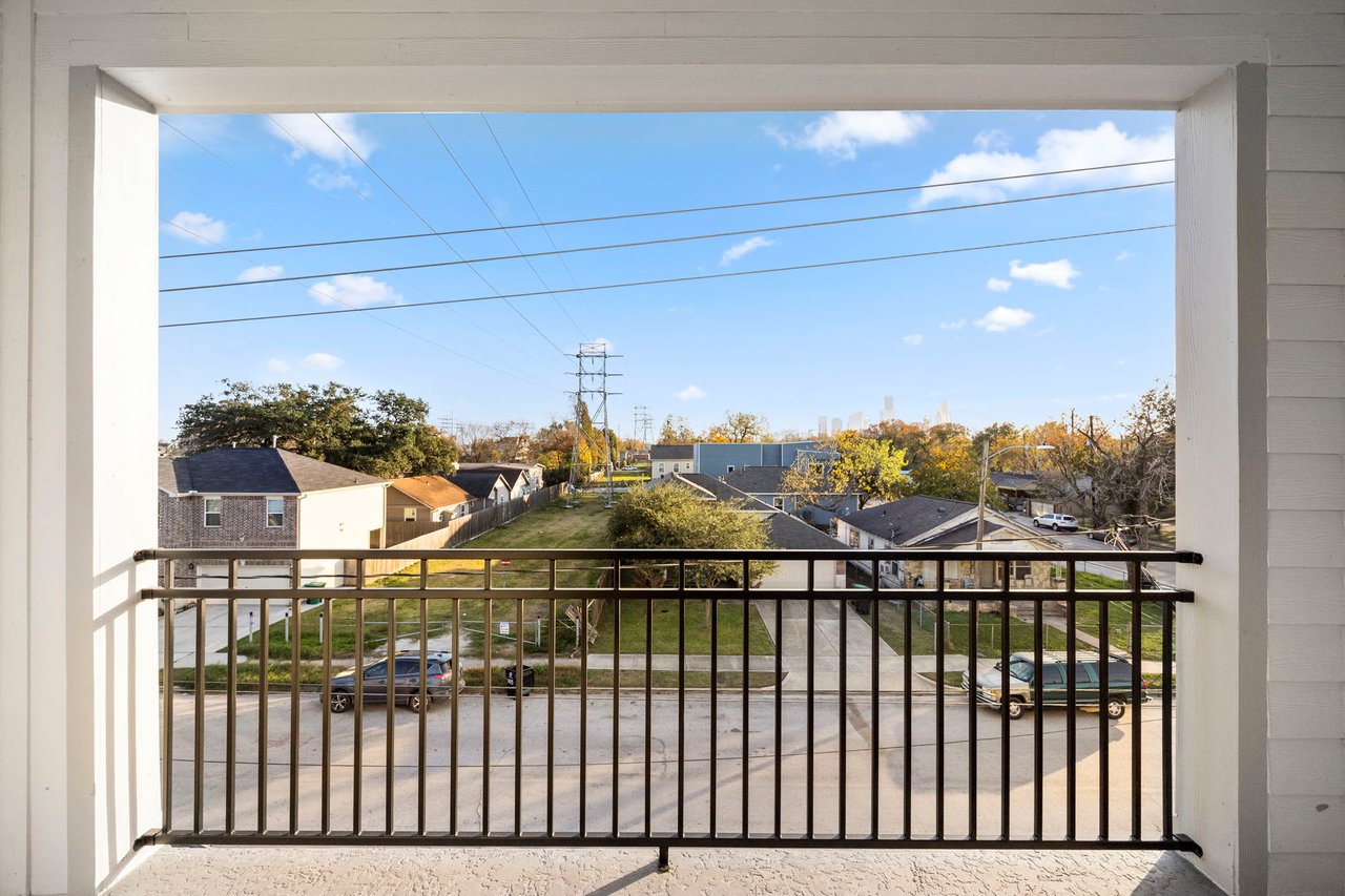 view from the balcony of an Eastwood Estates home