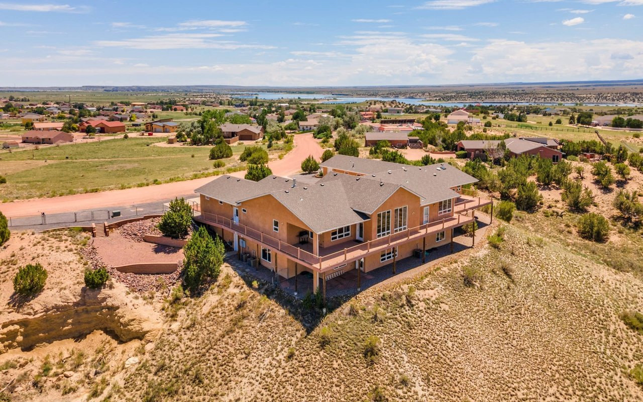 aerial view of large home in Pueblo West, CO