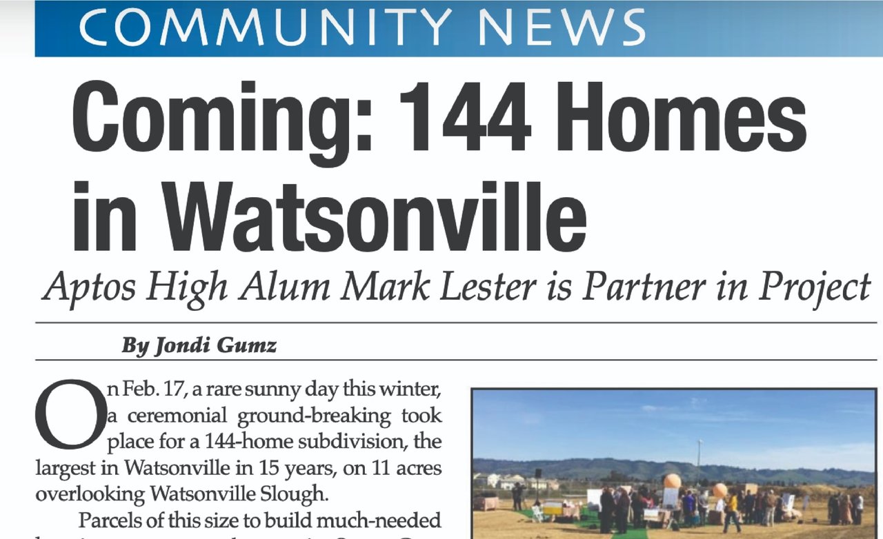 Coming: 144 Homes in Watsonville