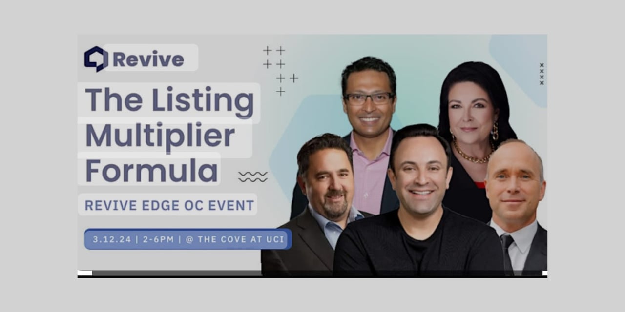 Revive Edge OC Event March 12: A Mastermind for Agents featuring Sharran Srivatsaa - 