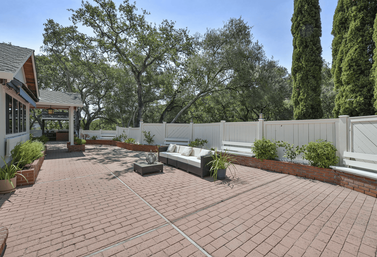 Backyard of a Los Gatos home that has views of the knoll of Oak Trees that was sold by Tracy Pina, Los Gatos Realtor