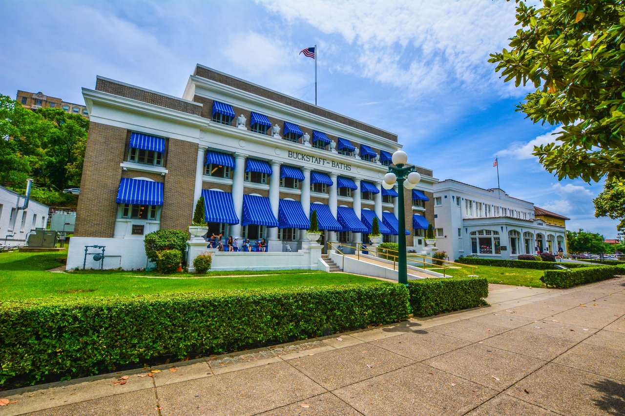 Bathhouse Row in downtown Hot Springs AR