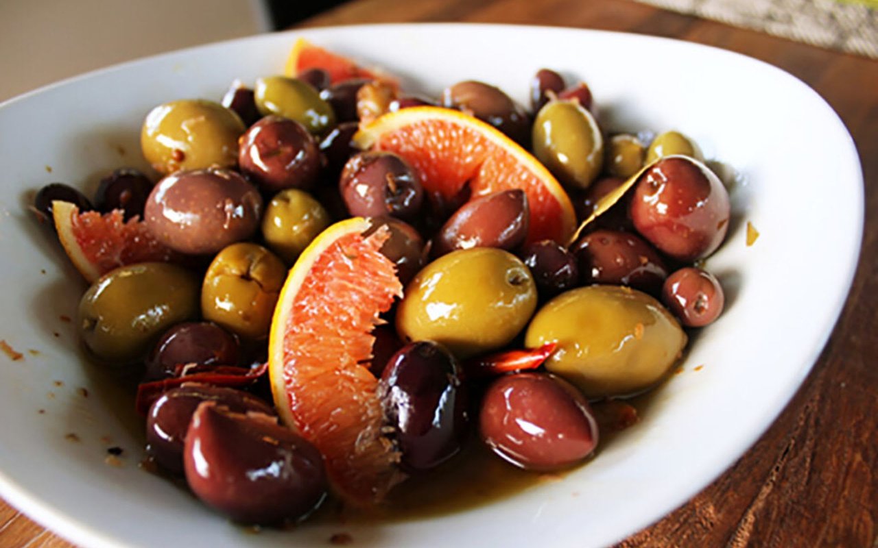 Orange Marinated Olives