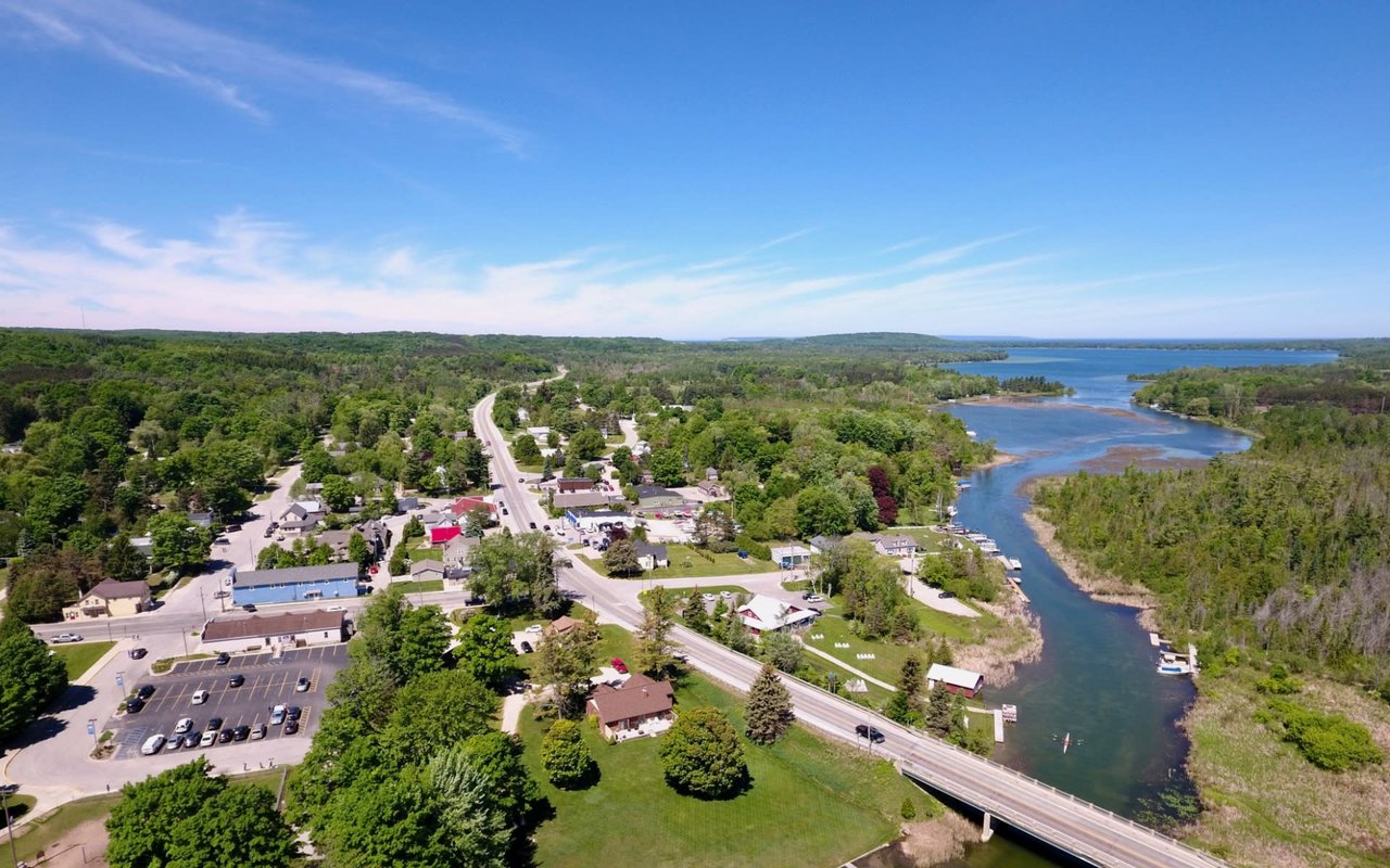 Lake Leelanau Narrows Aerial