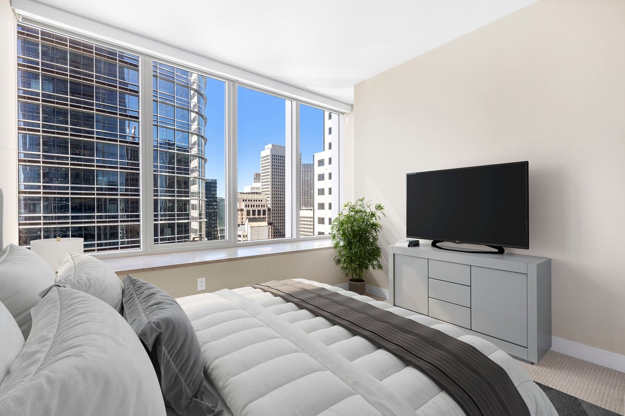 High-Floor, Two-Bedroom + Library at 301 Mission