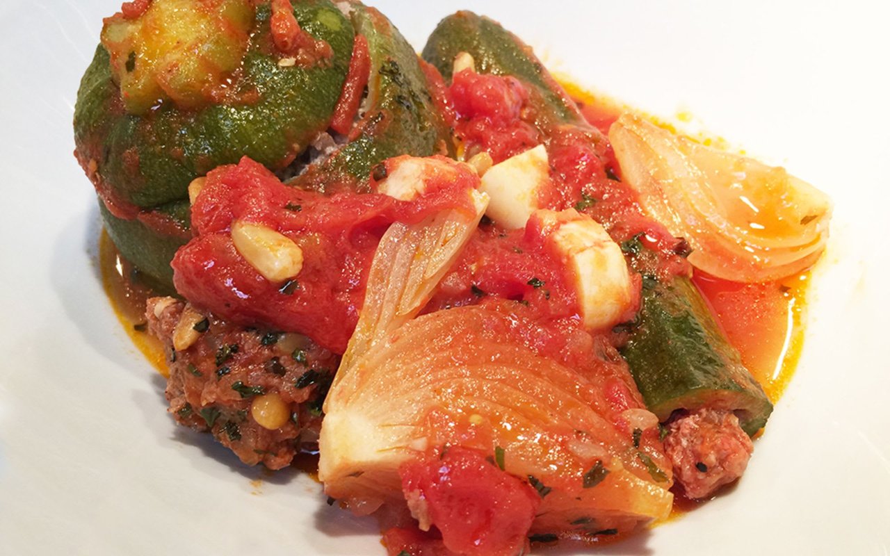 Lebanese Pine Nut & Lamb Koosa in Tomato Broth