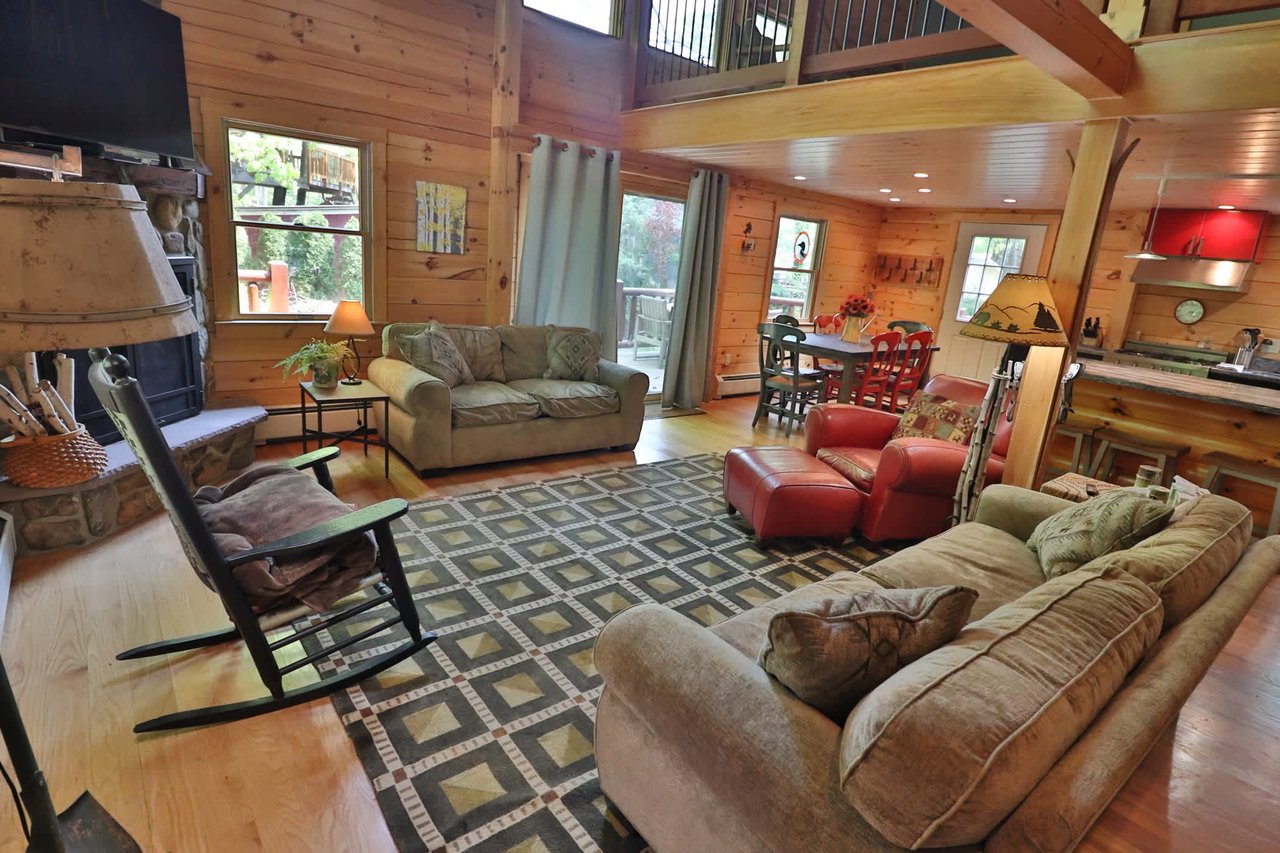 Single family log home ski season rental