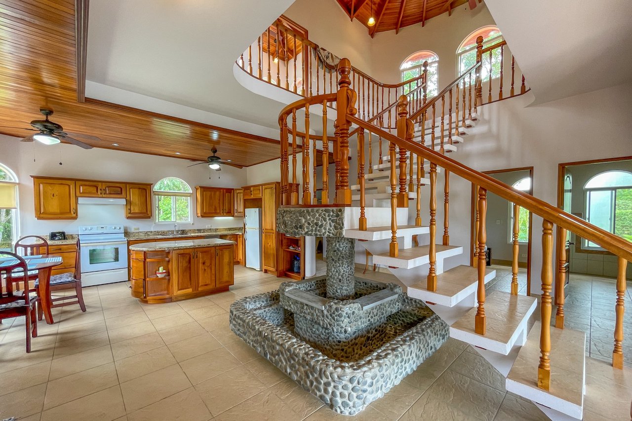 Classic Spanish Colonial Style 3-Bedroom Home Jungle View Home With Solid Construction In A Desirable Gated Community In Ojochal Costa Rica