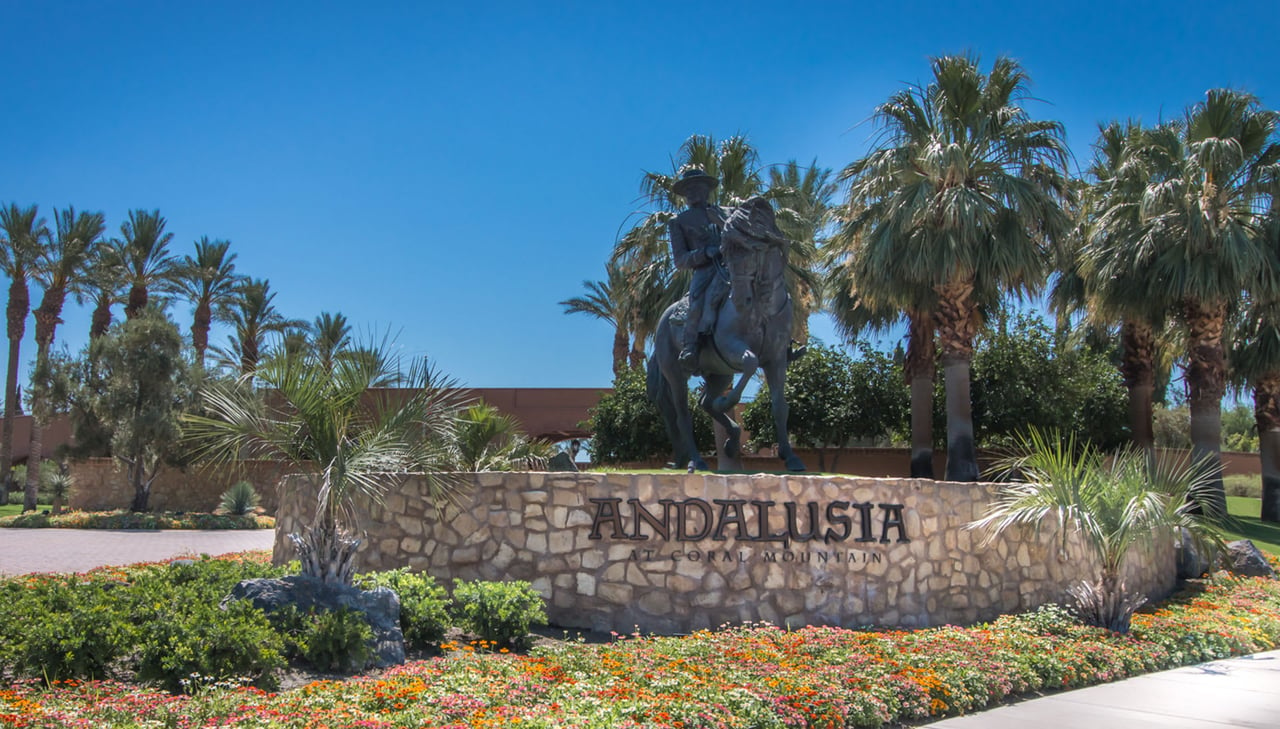  entrance to the Andalusia Country Club in La Quinta, California