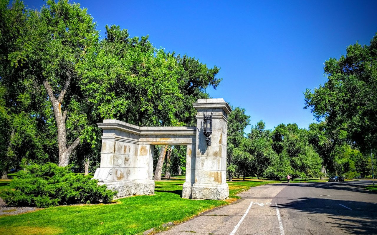 East Wash Park homes for sale. Archway framed in sunlight in East wash park