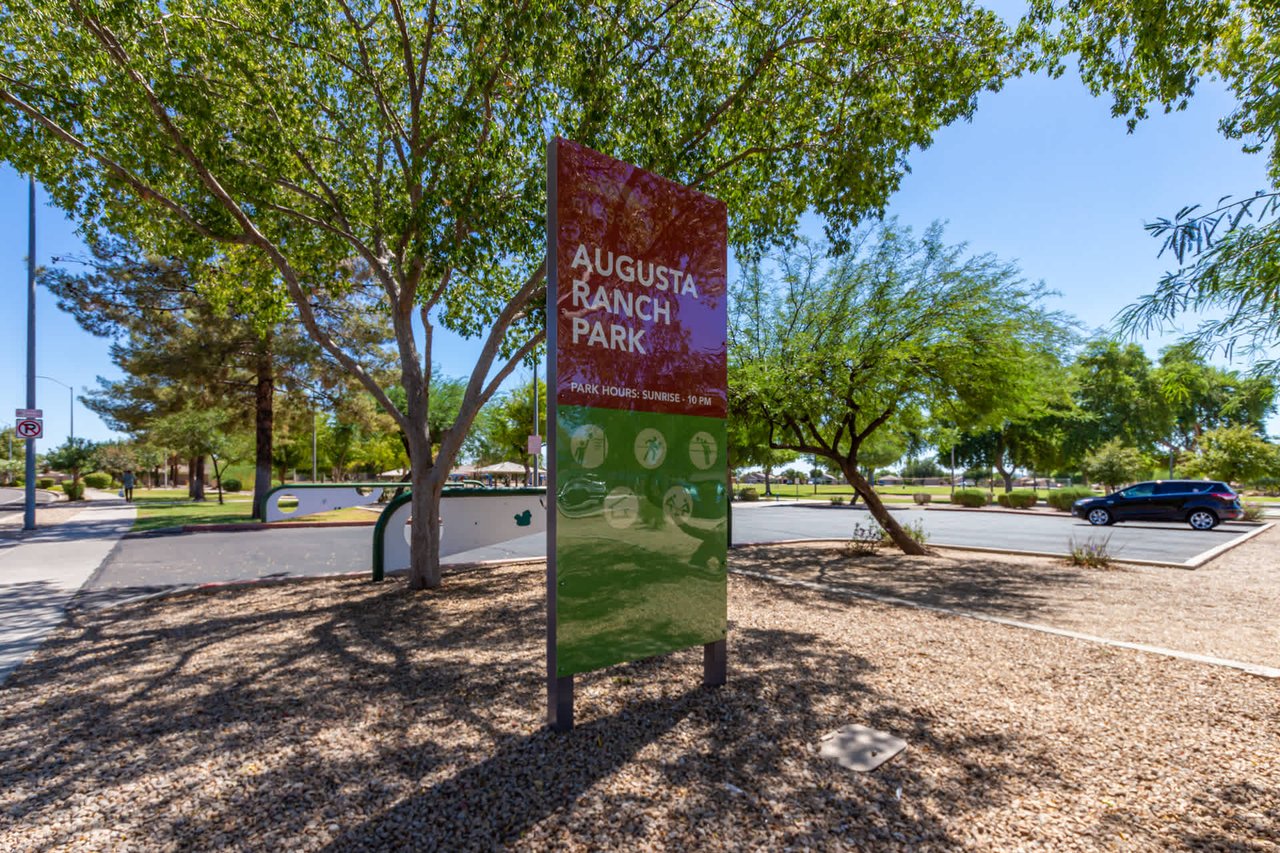 Augusta Ranch offers 6 Community Parks throughout - 4 play structures, 3 full-size basketball courts, 3 sand volleyball courts, 9 ramadas, and plenty of open space