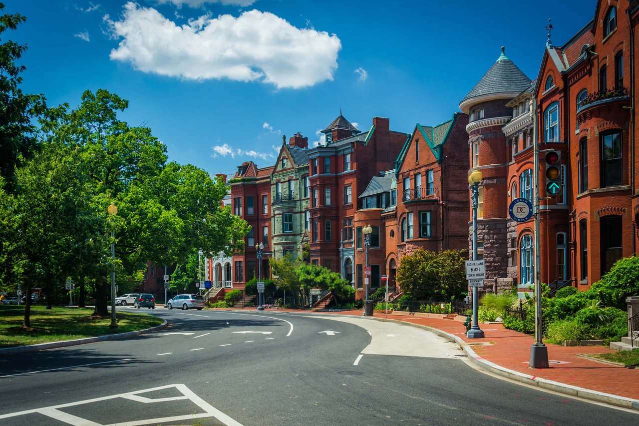 Image of Victorian Houses off Logan Circle in Washington DC