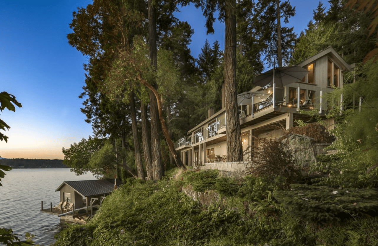 Waterfront Home with Boat House
