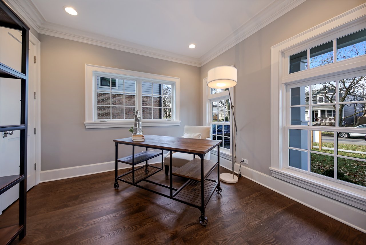 White new construction farmhouse
