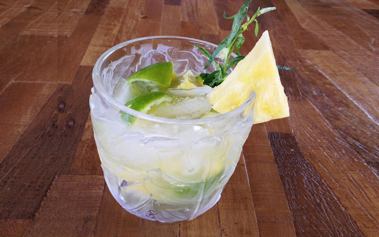 Pineapple Tarragon Caipirinha