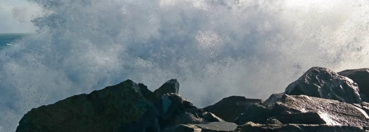 Barview Oregon wave crashing against the jetty