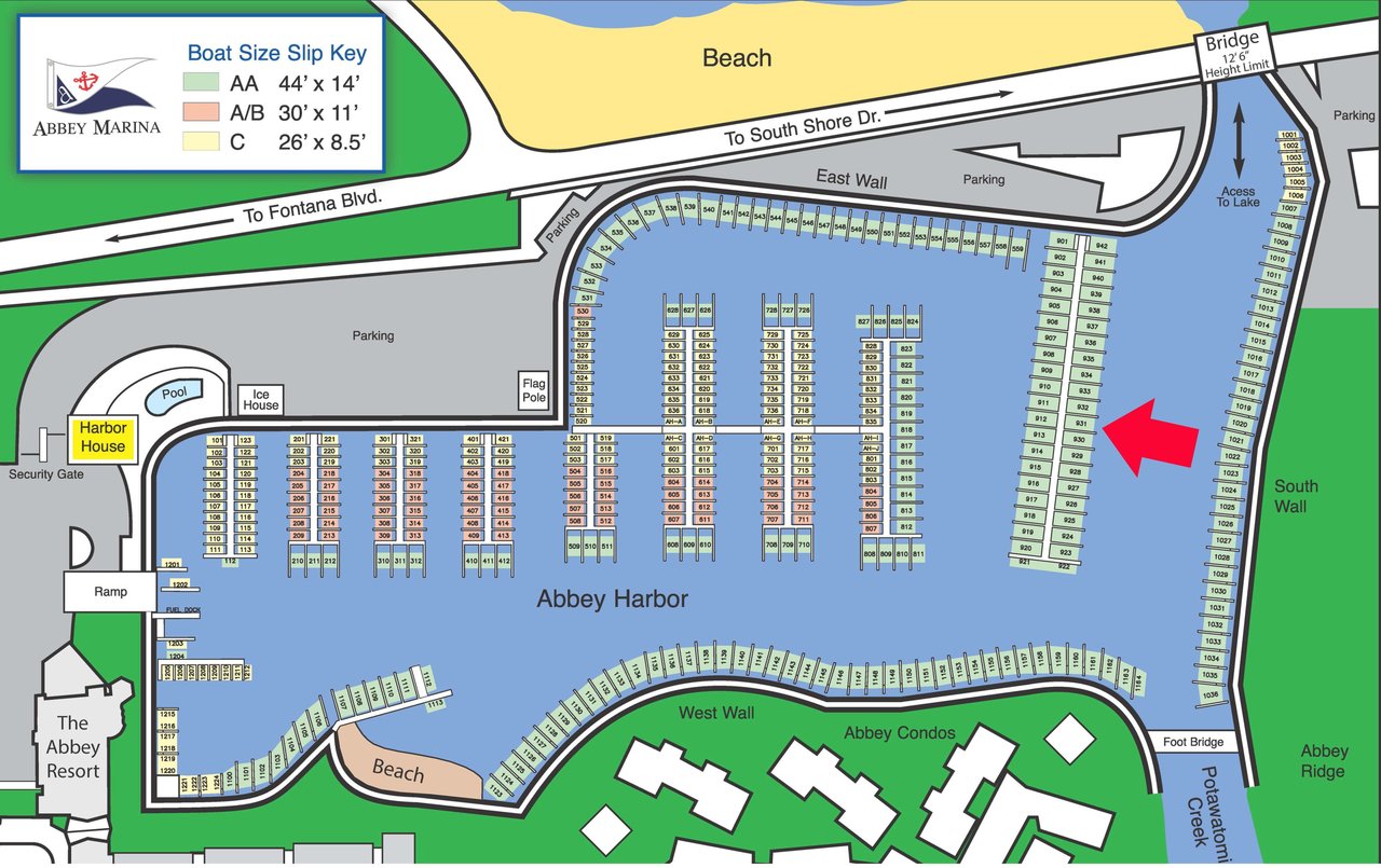 “AA” Abbey Dockominium Boat Slip on Geneva Lake