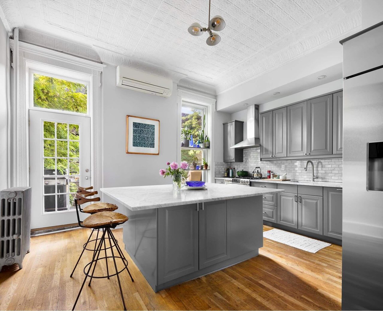 Renovated Bed Stuy Queen Anne Brownstone With Mantel, Mini Splits Asks $2.495 Million