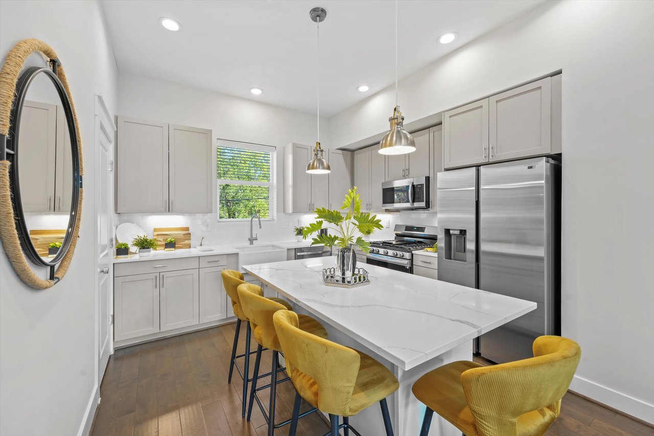 model kitchen in a Donovan Heights home 