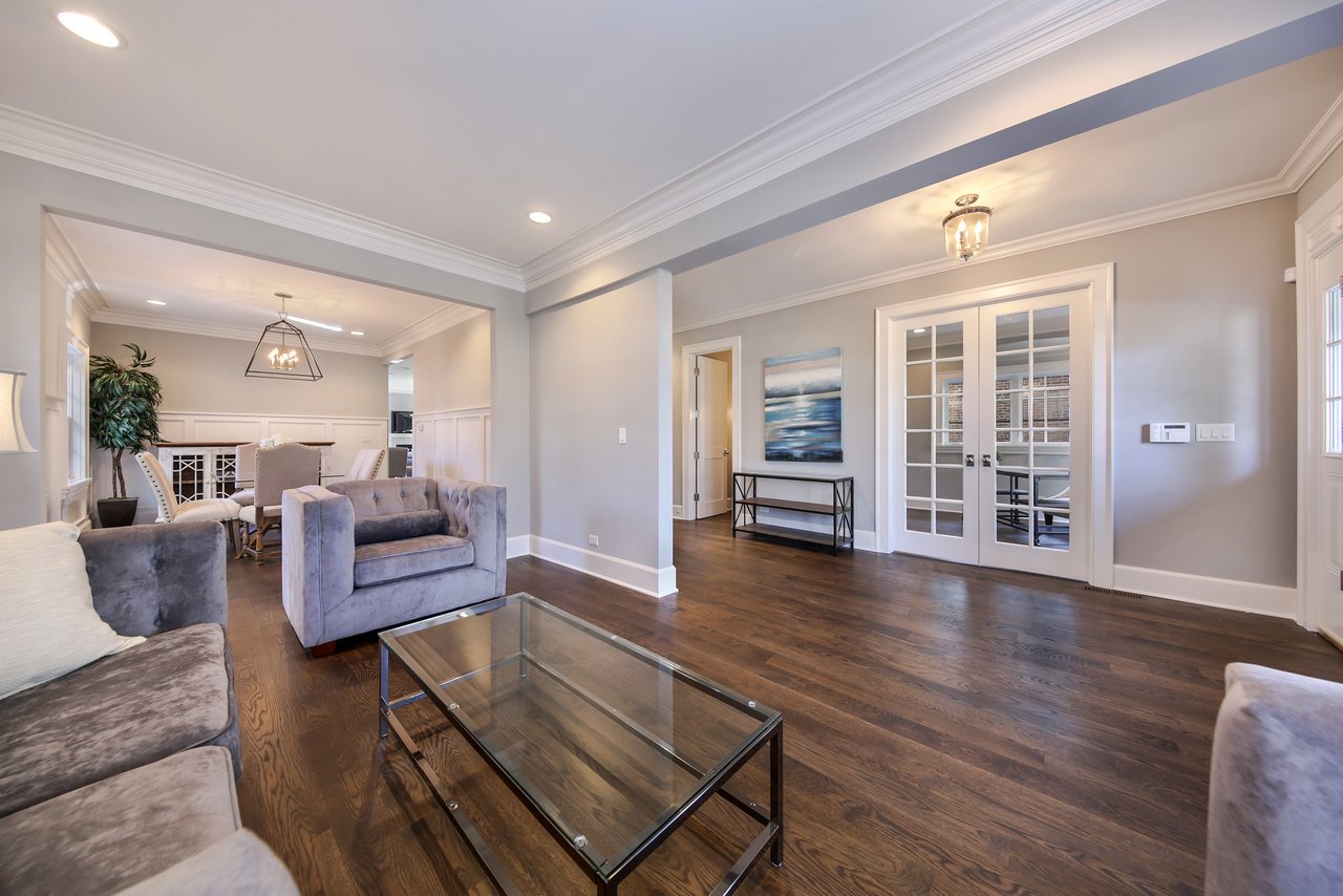 White new construction farmhouse