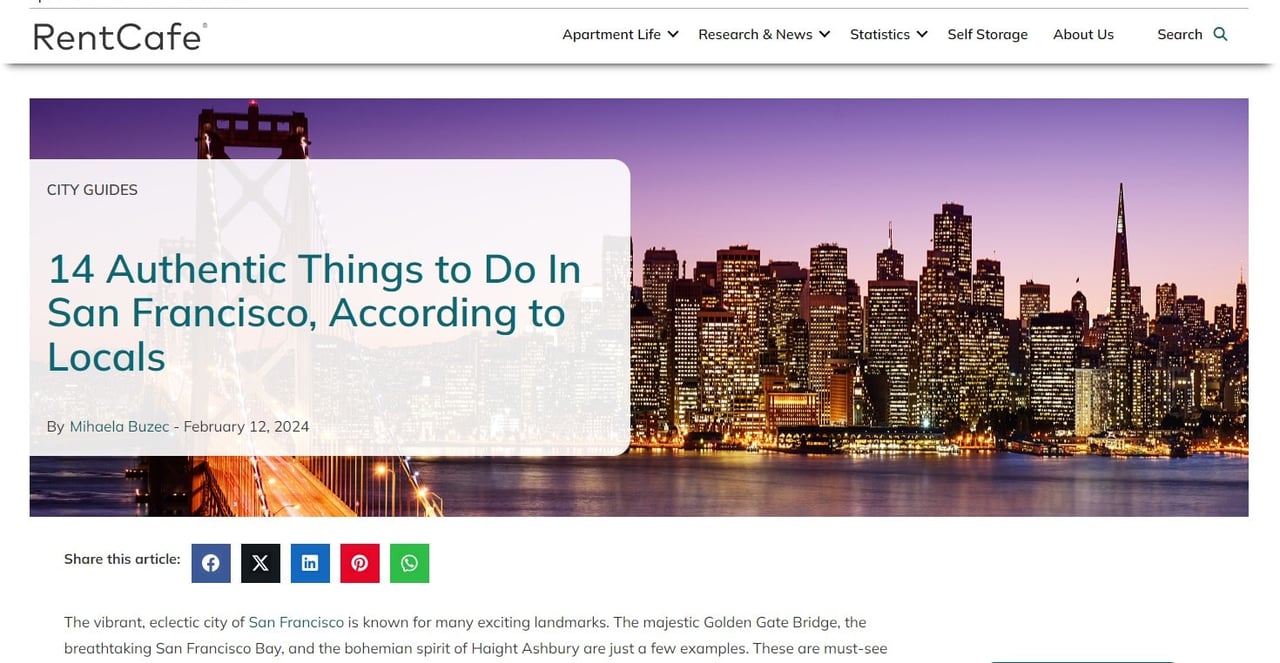 Local's Tips - 14 Things to Do in SF - RentCafe