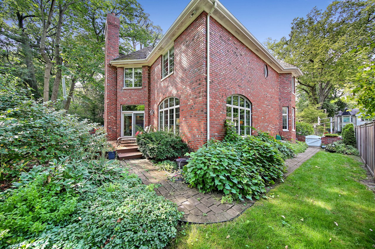 Enjoying Panoramic Views of the Lush Backyard