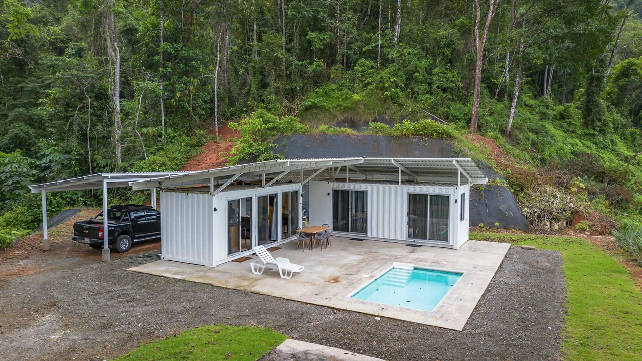Ocean View Home in Portasol, 2 Bed, 1 Bath, Pool, Private Waterfall & Extra Building Site