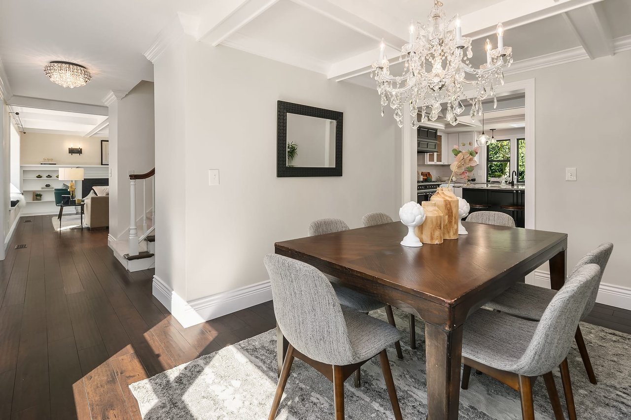 dining room with chandelier in normandy park