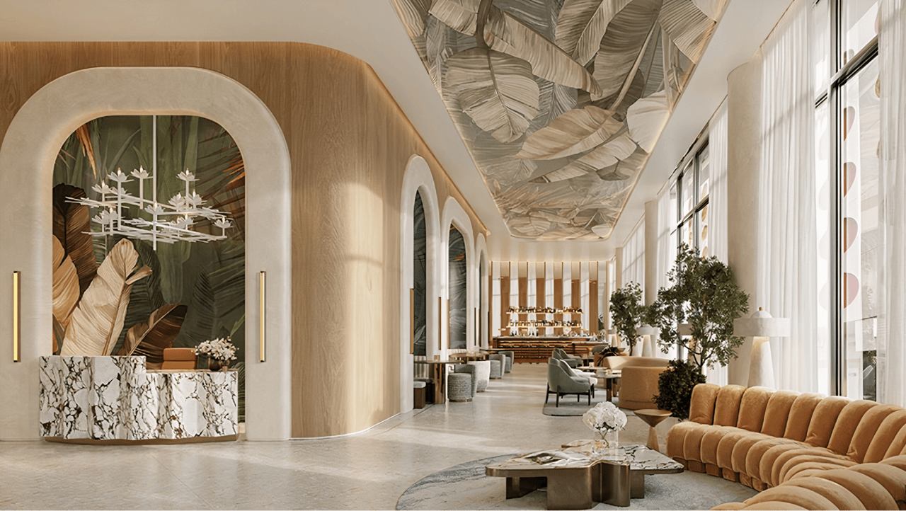 Viceroy Brickell grand lobby and residents lounge
