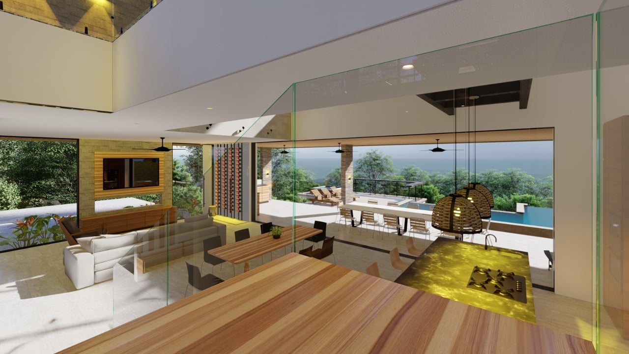 Architectural Oceanview Estate, Dominical, Puntarenas