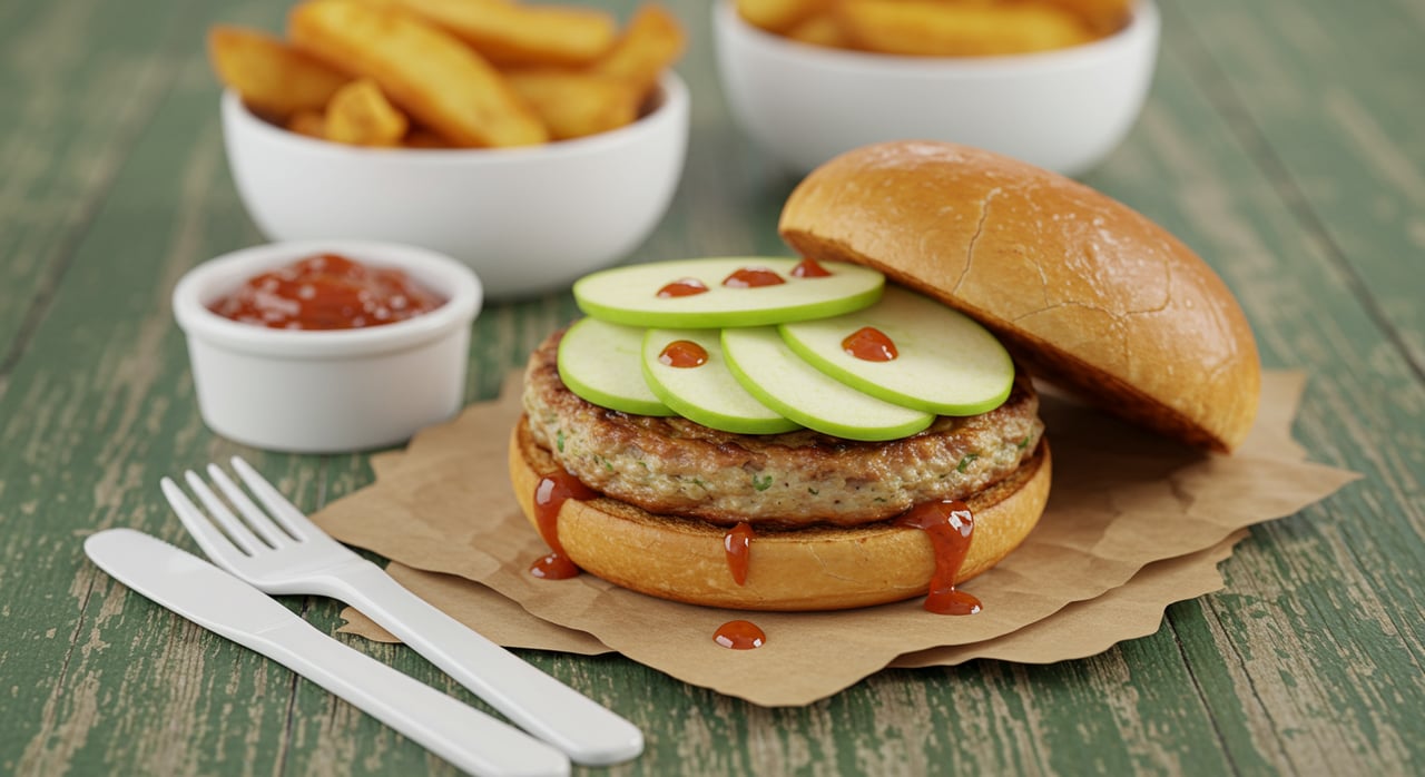 Turkey Burgers with Pear Chutney
