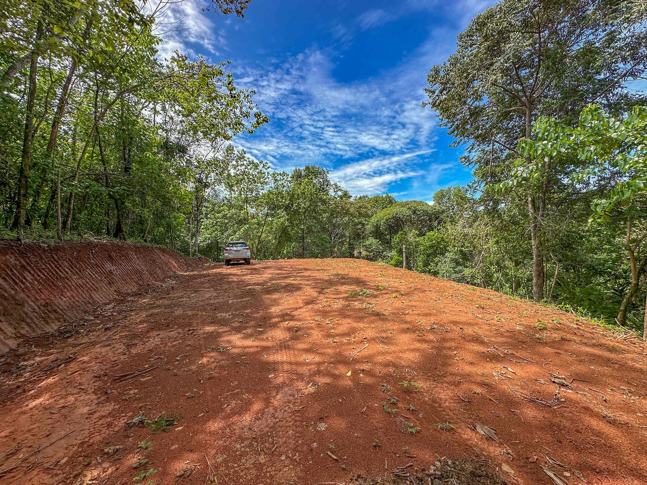 A jungle – and – creek border 1. 6 acre lot in a secure gated community, prepared and ready for your dream home!. 