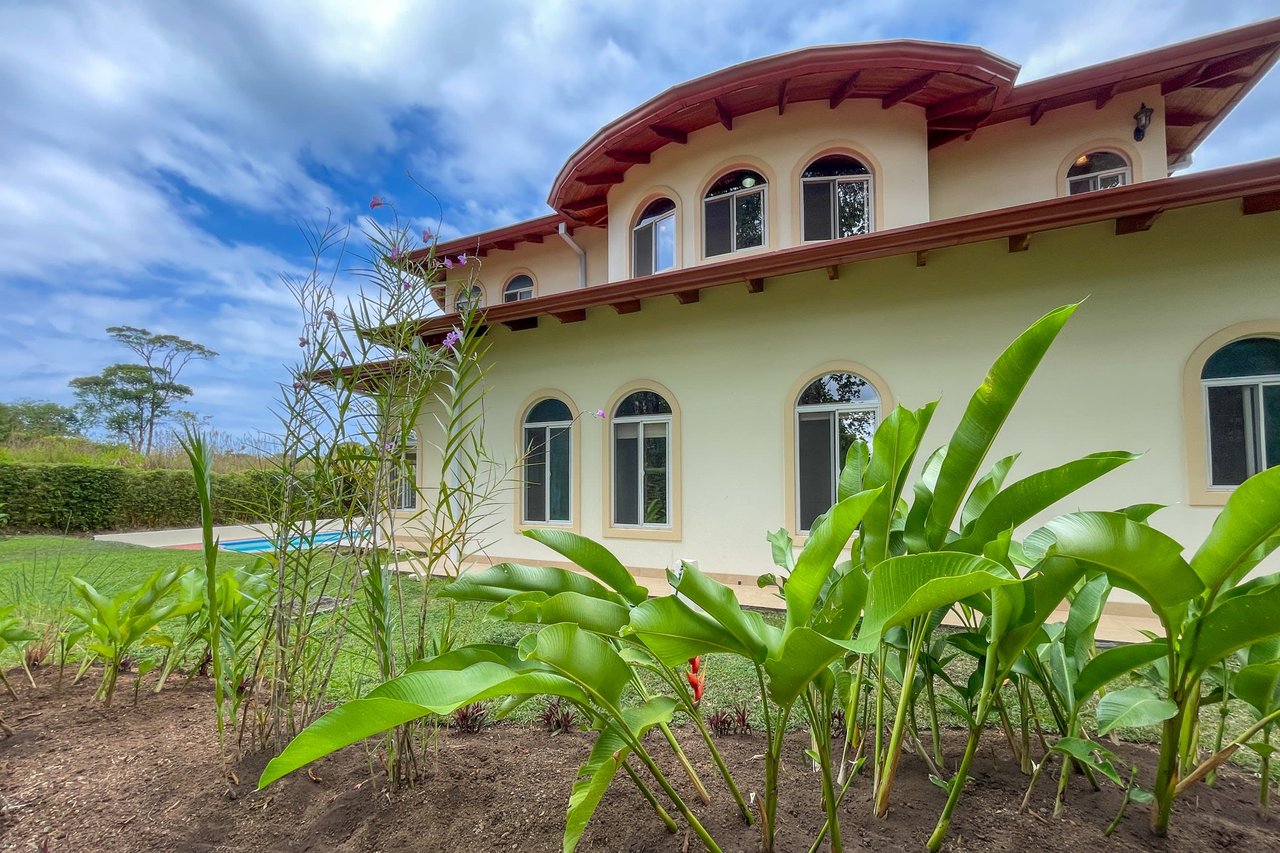 Classic Spanish Colonial Style 3-Bedroom Home Jungle View Home With Solid Construction In A Desirable Gated Community In Ojochal Costa Rica