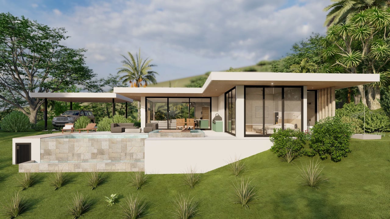 Pre-Construction 3 beds, 3 baths  Home in the Hills of Playa Hermosa with Ocean and Mountains Views 