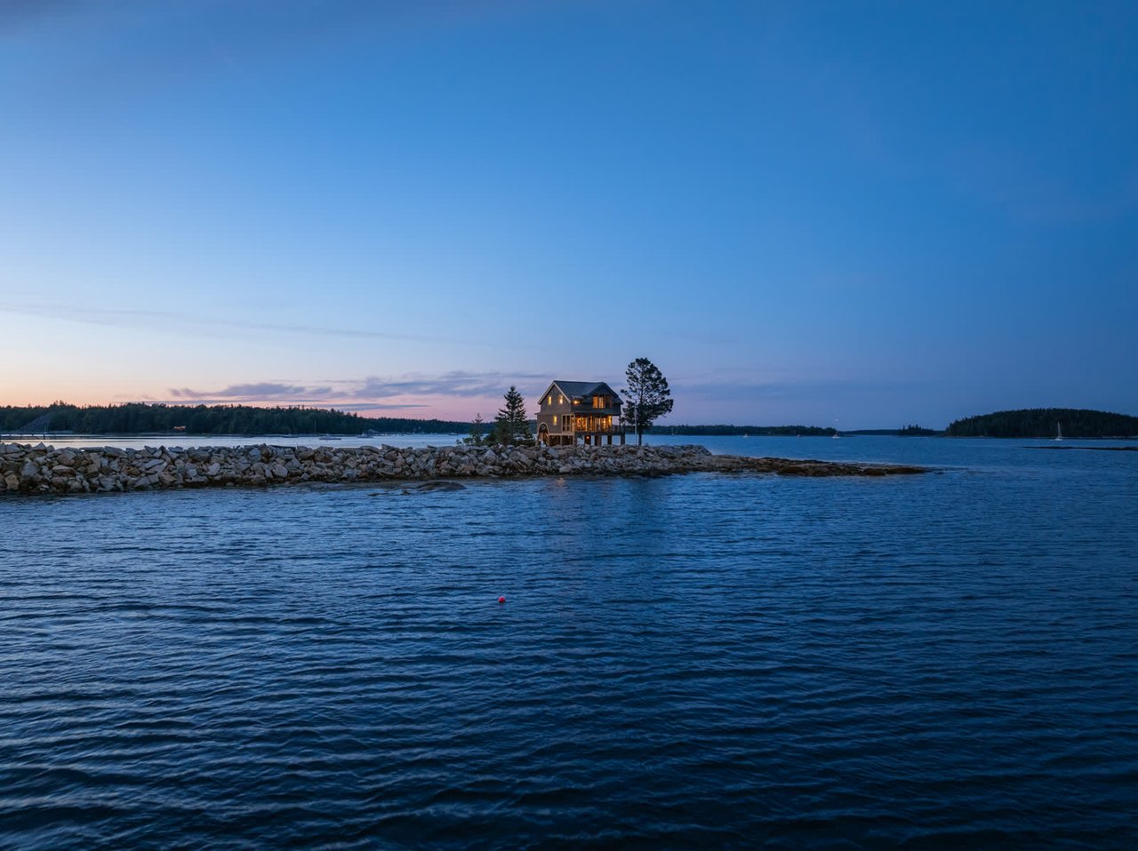 'Elevated maritime' estate hits market on its own island in Maine